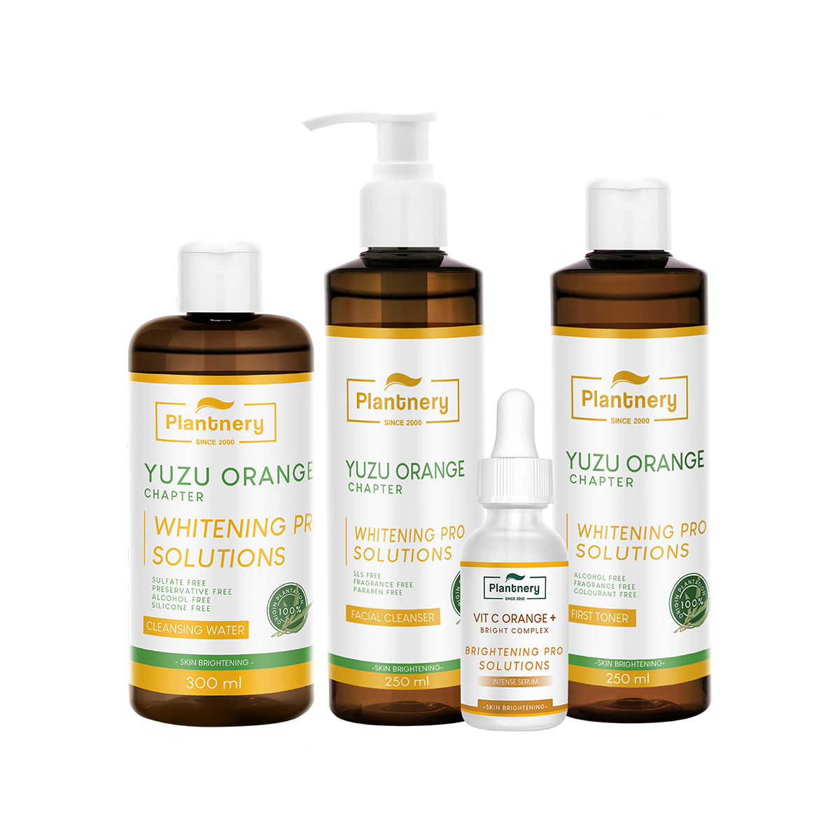 Plantnery Yuzu Set Exclusive First Toner /Intense Serum /Facial Cleanser /First Cleansing Water